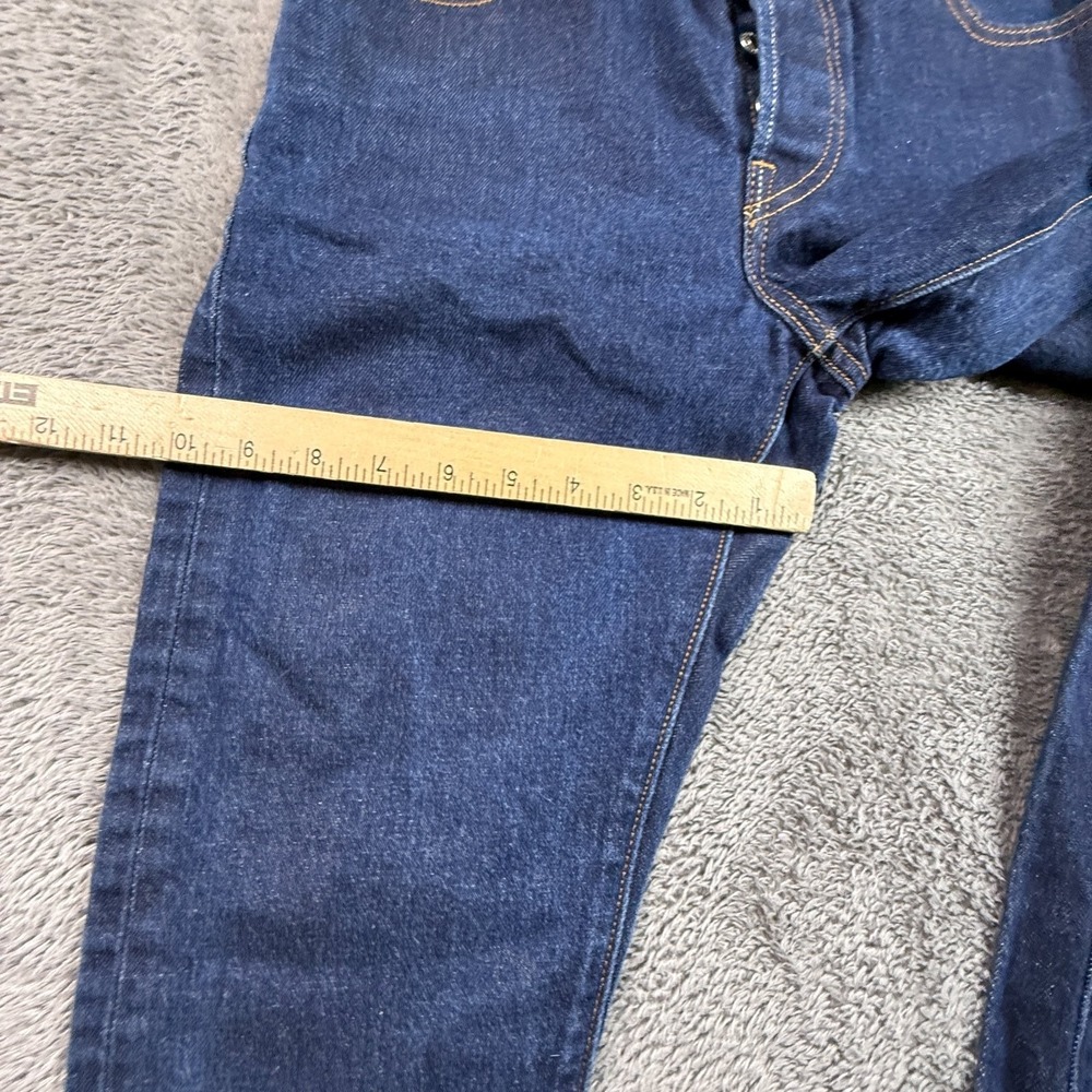 Levi's Premium Big E 501 S Womens Jeans 28x30 Dark Wash Vintage Denim Button - Picture 9 of 10